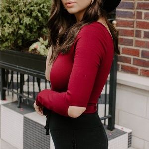 NWT Kittenish Dakota Bodysuit in Burgundy